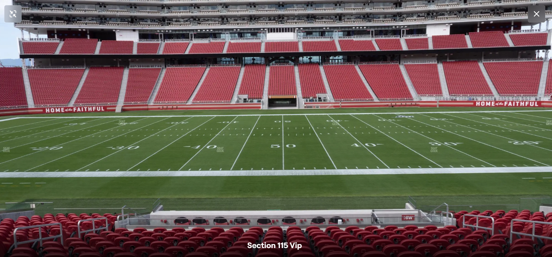 100 Level Premium Sideline