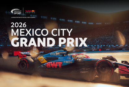 2026 Mexico City Grand Prix graphic with a Formula 1 car