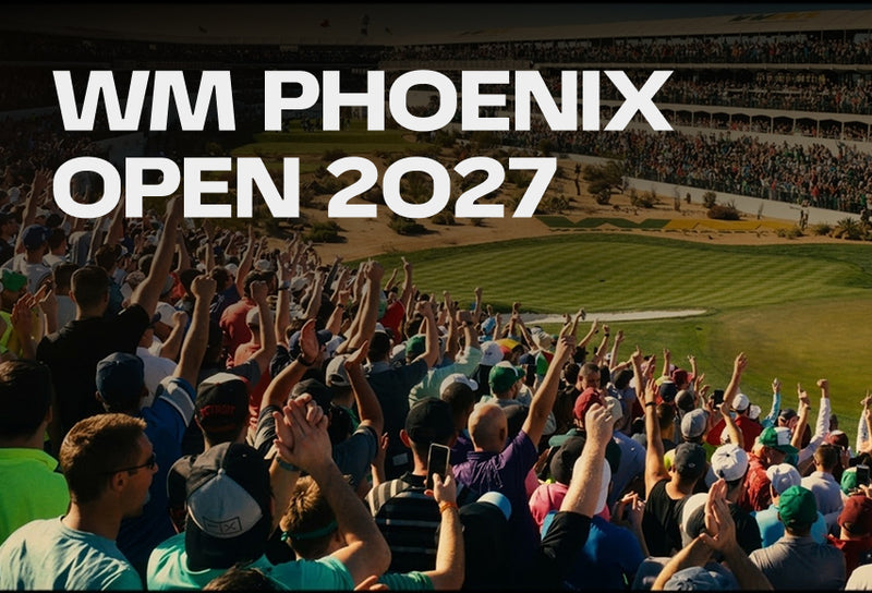 WM Phoenix Open 2027 graphic with a crowd around the golf course